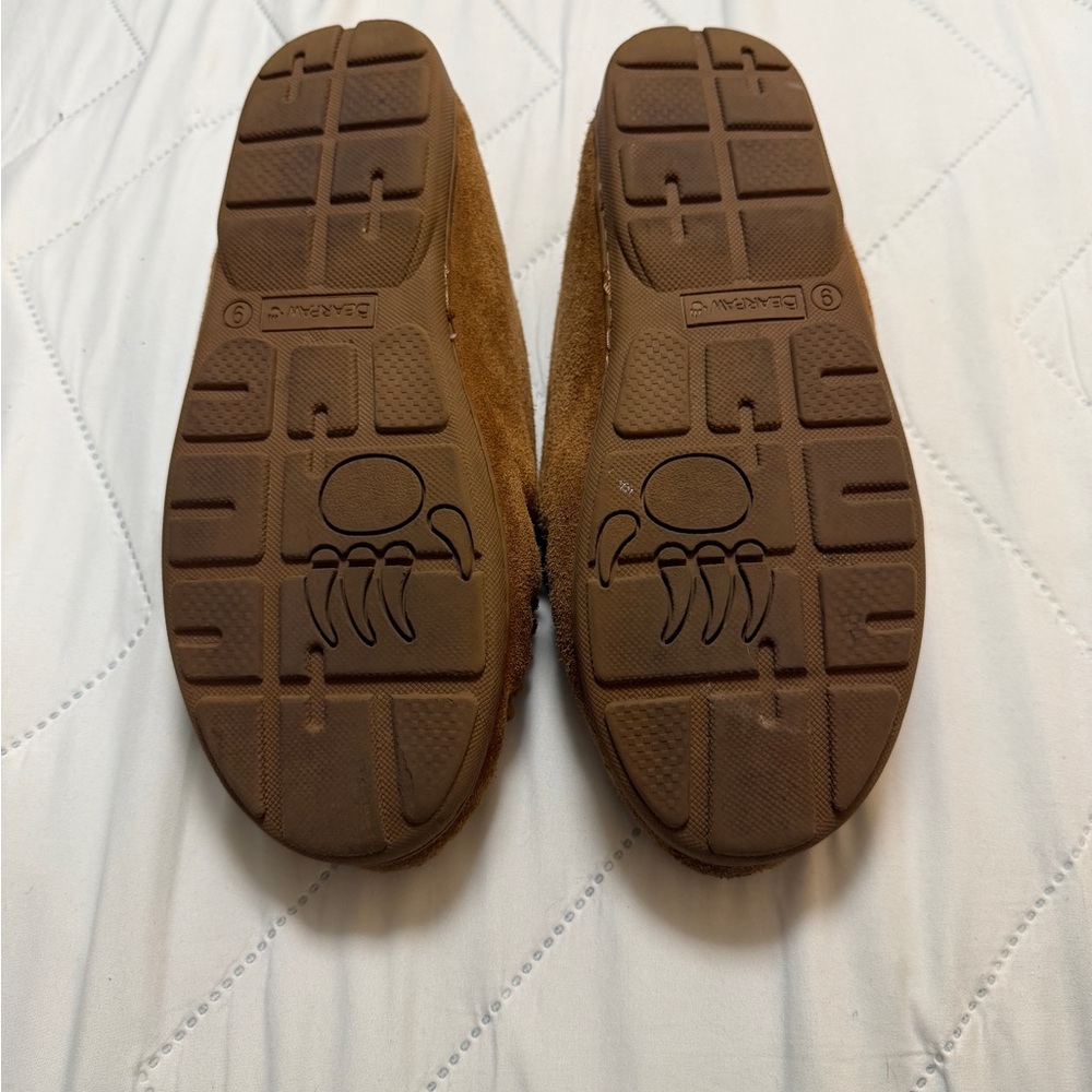 Brown bearpaw slippers